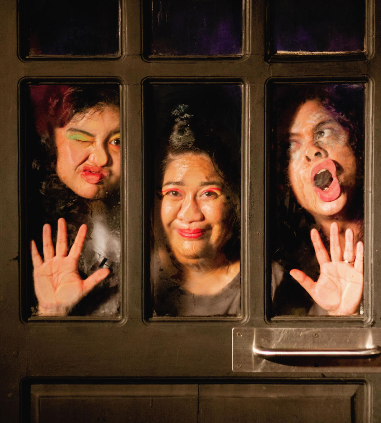 Bitches in Stitches Philippines Founders of Bitches in Stitches Manila: Cristina Sebastian, Fran Ayala-Rock and Veronica Litton - Philippines, 2024 (photo by Matt Lee)